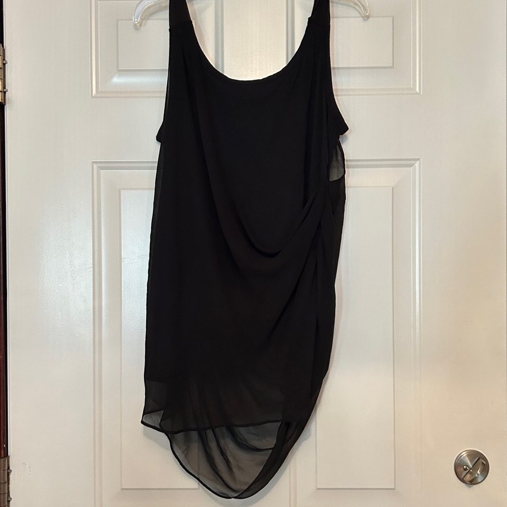 Simply Vera Vera Wang Black Draped Sleeveless Blouse - Picture 6 of 12